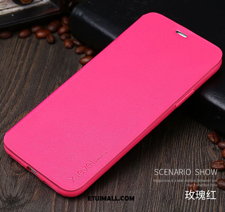 Etui iPhone Xr Telefon Komórkowy Kolor Skórzany Futerał Skóra Czerwony Futerał Tanie