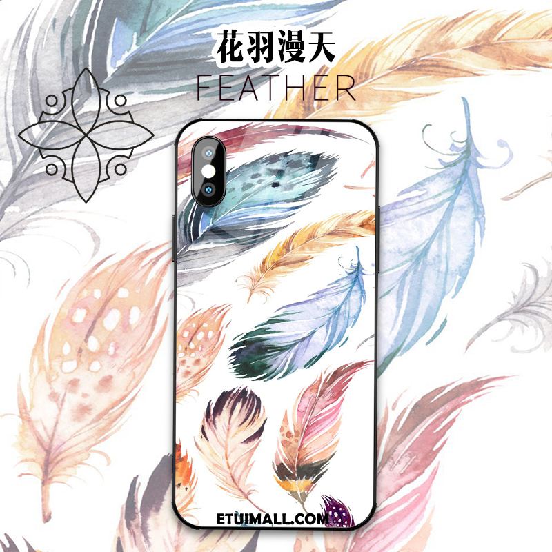 Etui iPhone Xs Szkło Anti-fall Kreatywne Modna Marka Kolor Futerał Na Sprzedaż