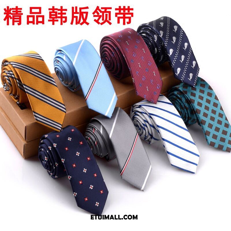 Krawat Szary Biznes Ukośne Paski Tanie, Krawat Męskie Kolor Casual Gelb Blau