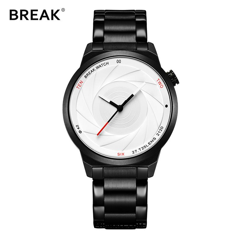 Zegarek Damska Trendy Twórczy Na Sprzedaż, Zegarek Męskie Moda Prosty Weiß Schwarz