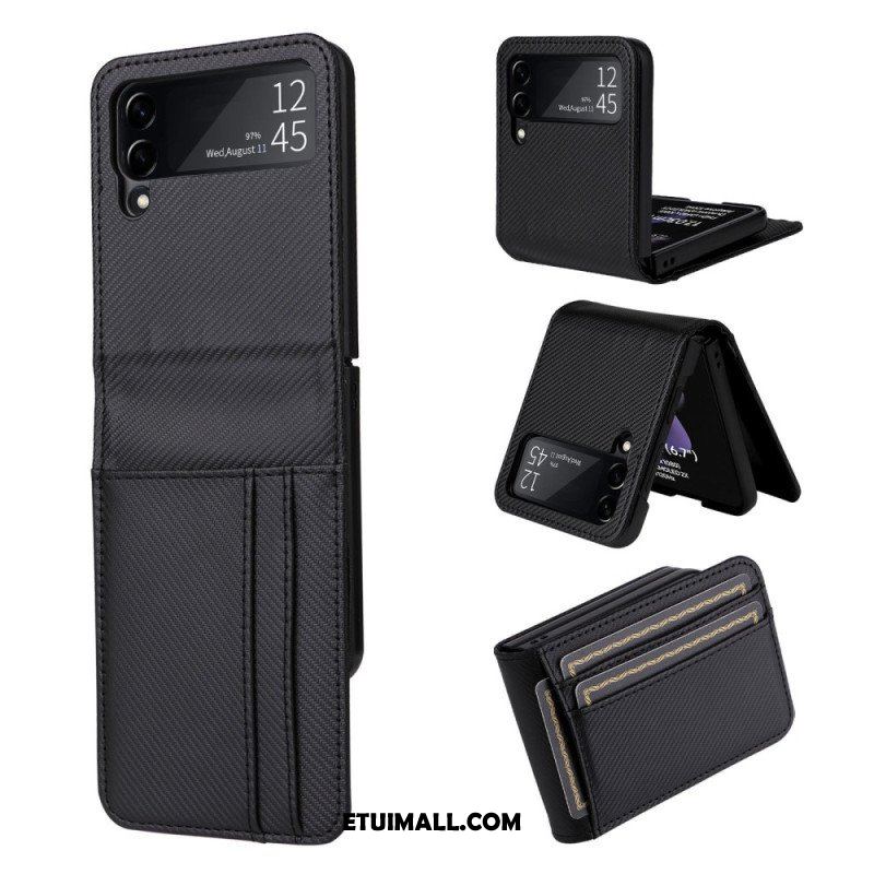 Case do Samsung Galaxy Z Flip 4 Etui Folio Etui Na Karty Retro Z Efektem Skóry