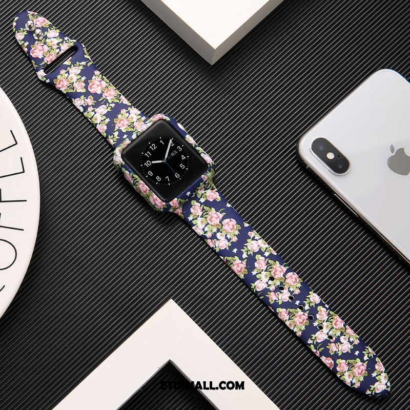 Etui Apple Watch Series 2 Lampart Silikonowe Khaki Modna Marka Drukowana Pokrowce Tanie