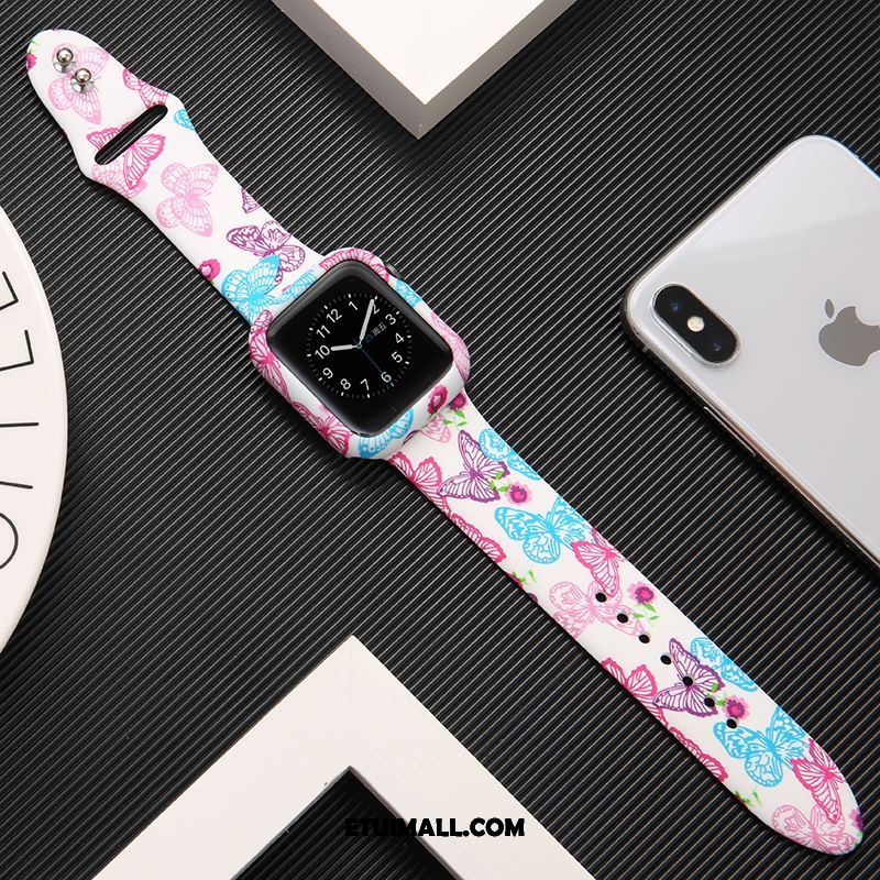 Etui Apple Watch Series 3 Biały Silikonowe Ochraniacz Modna Marka Drukowana Pokrowce Sklep