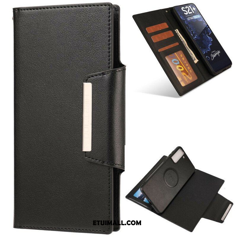 Etui Etui Folio do Samsung Galaxy S21 5G Odpinane Srebrne Zapięcie