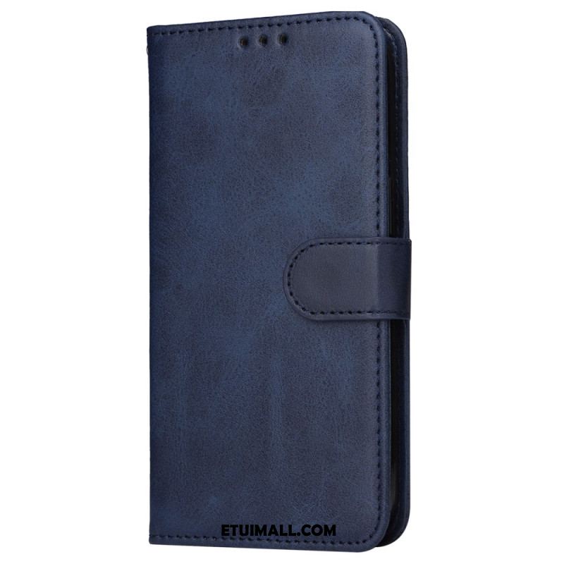 Etui Folio Oppo Reno 11 5g Efekt Gładkiej Skóry Z Paskiem Etui Ochronne