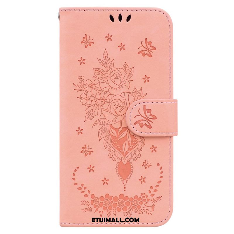 Etui Folio Realme 12 Plus 5g Wzór Kwiatowy Z Paskiem Etui Ochronne