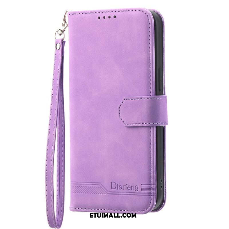 Etui Folio Samsung Galaxy A55 5g Pasek Ze Sztucznej Skóry Dierfeng