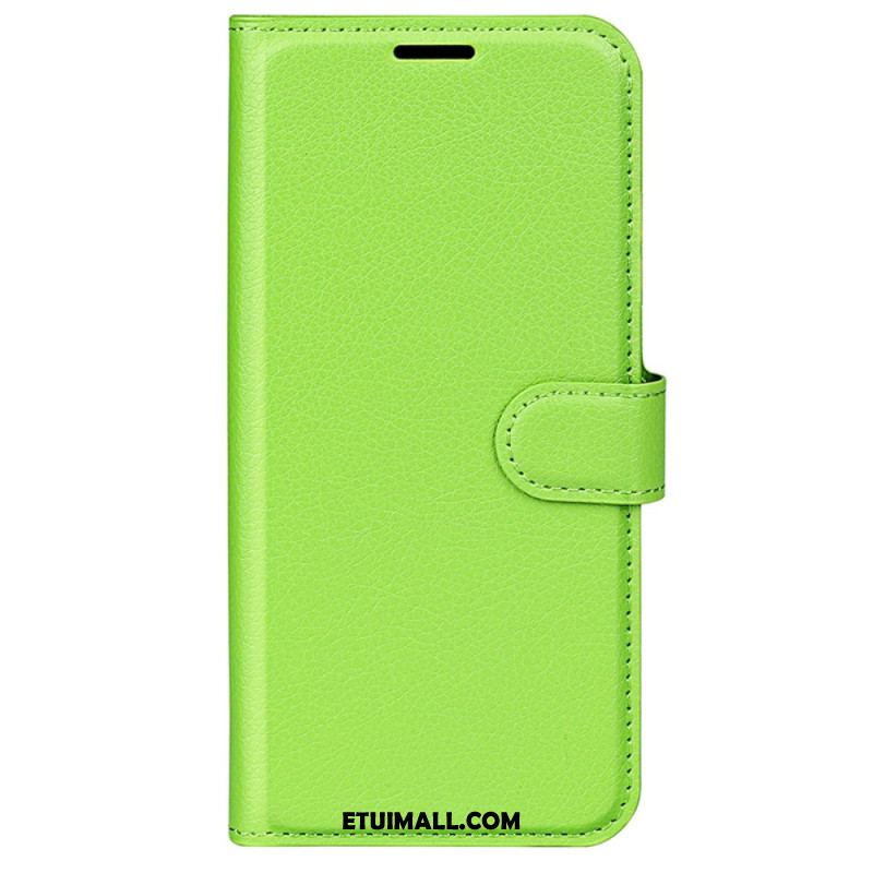 Etui Folio Xiaomi 14 Pro Klasyczna Sztuczna Skóra Litchi