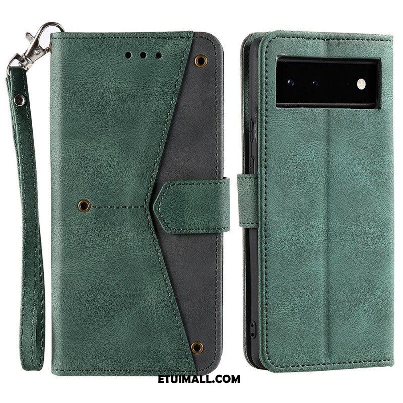 Etui Folio do Google Pixel 6 Szwy W Dotyku