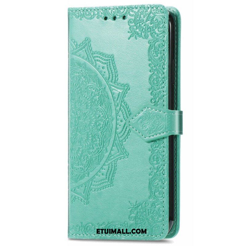 Etui Folio do Google Pixel 6A z Łańcuch Mandala Słoneczna Na Ramiączkach