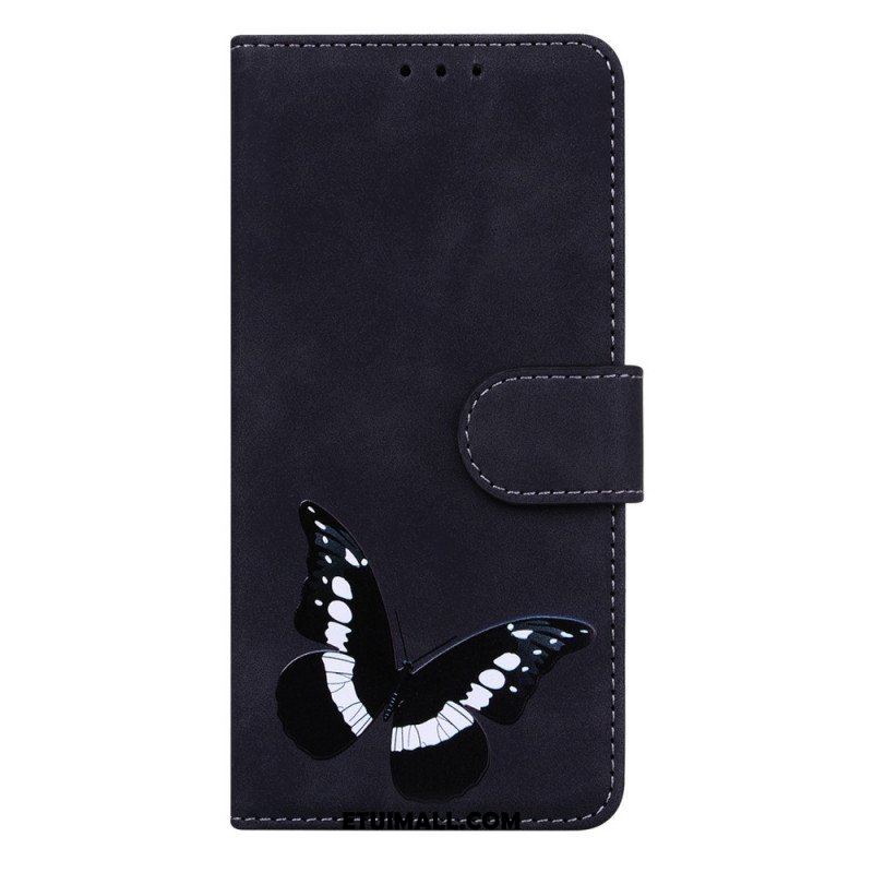 Etui Folio do Honor 50 Lite Motyl Dotykający Skóry