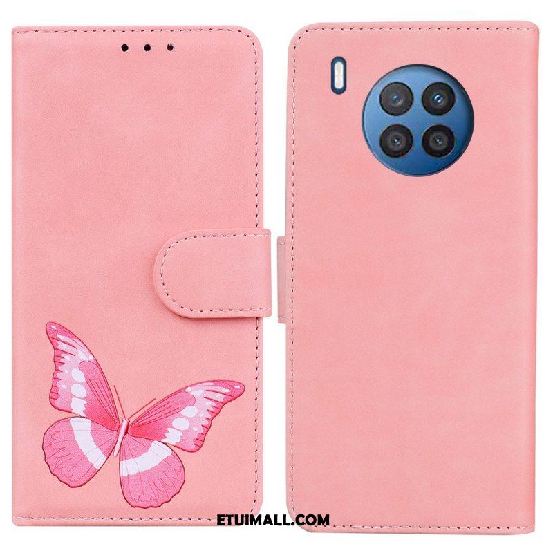 Etui Folio do Honor 50 Lite Motyl Dotykający Skóry