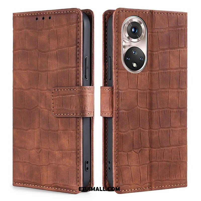 Etui Folio do Honor 50 Pro Krokodyl Pro Skin Touch