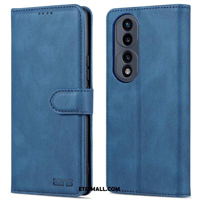 Etui Folio do Honor 70 Odsłonięte Szwy Z Efektem Skóry Azns