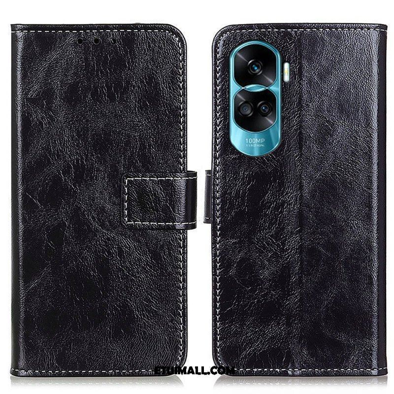 Etui Folio do Honor 90 Lite Lakierowane Z Widocznymi Szwami