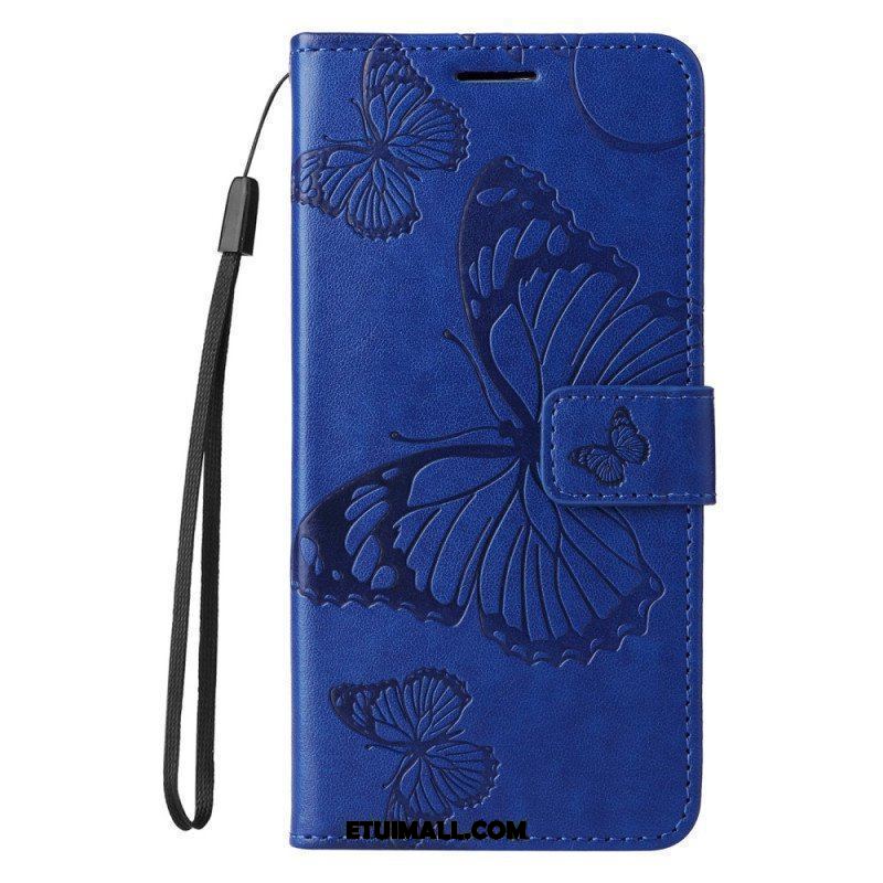 Etui Folio do Honor 90 z Łańcuch Gigantyczne Motyle Z Paskiem