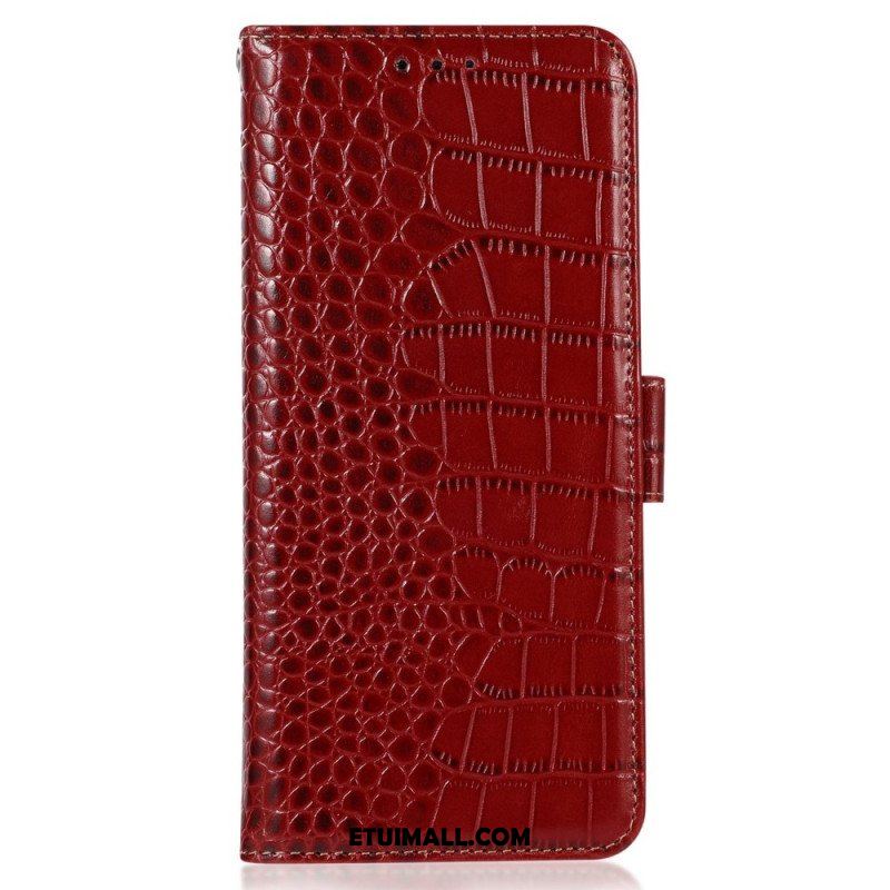 Etui Folio do Honor Magic 5 Lite Rfid W Stylu Krokodyla