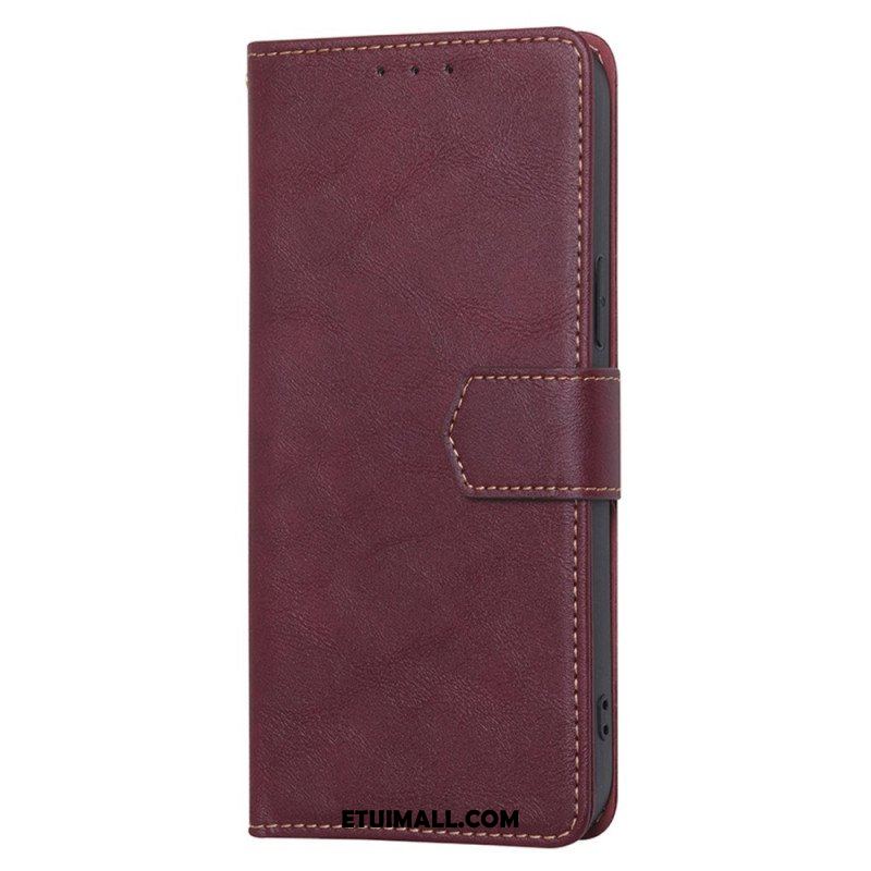 Etui Folio do Huawei Mate 50 Pro Skórzany Efekt Couture