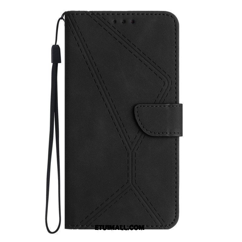 Etui Folio do Huawei P60 Pro Linia Z Efektem Skóry