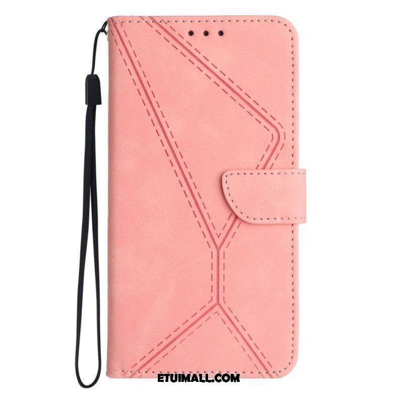 Etui Folio do Huawei P60 Pro Linia Z Efektem Skóry