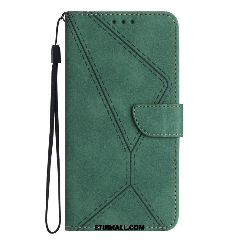 Etui Folio do Huawei P60 Pro Linia Z Efektem Skóry