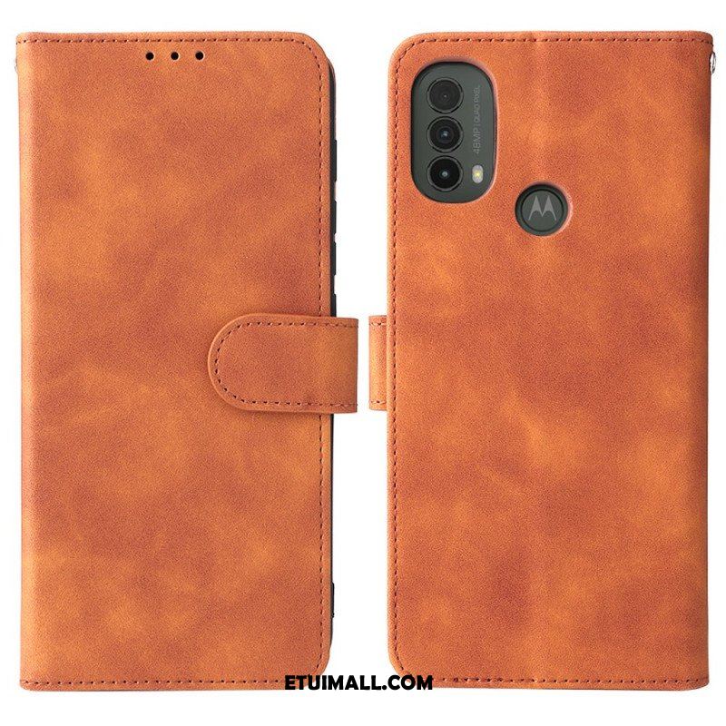 Etui Folio do Moto E40 / E30 / E20 Dotyk Skóry