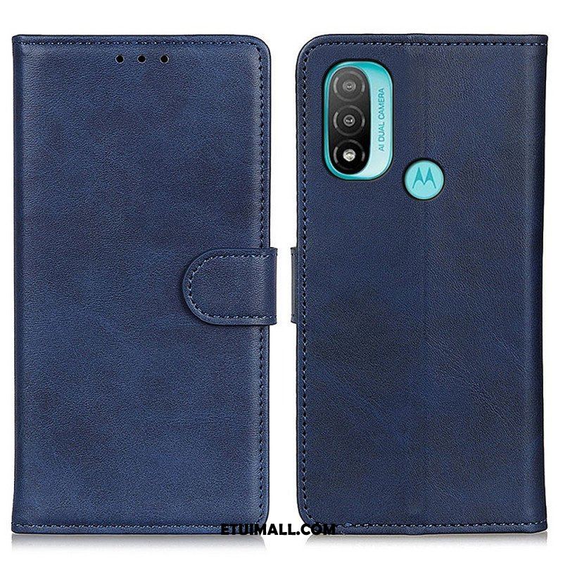 Etui Folio do Moto E40 / E30 / E20 Retro Matowy Efekt Skóry