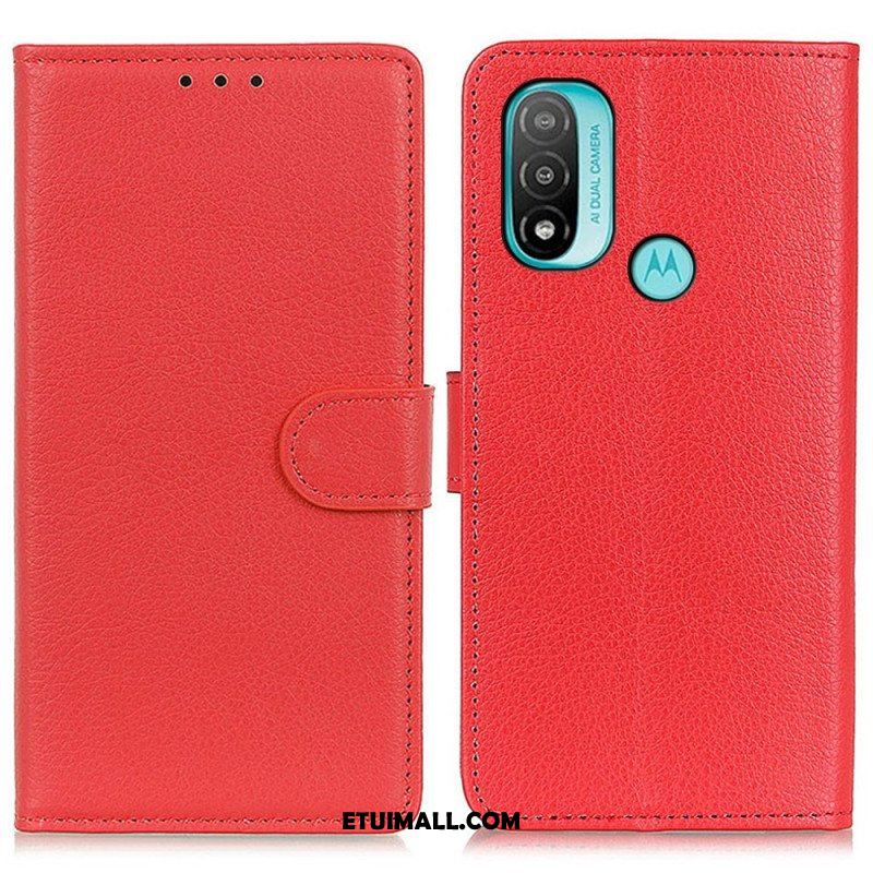 Etui Folio do Moto E40 / E30 / E20 Tradycyjnie Liczi