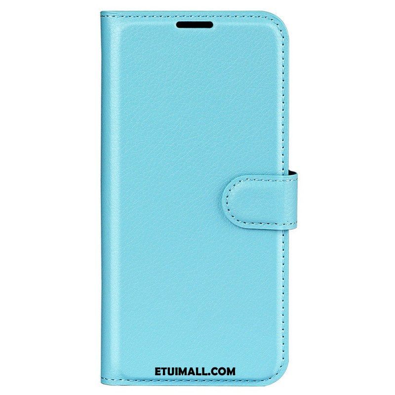 Etui Folio do Moto G73 5G Klasyczny Efekt Skóry Liczi