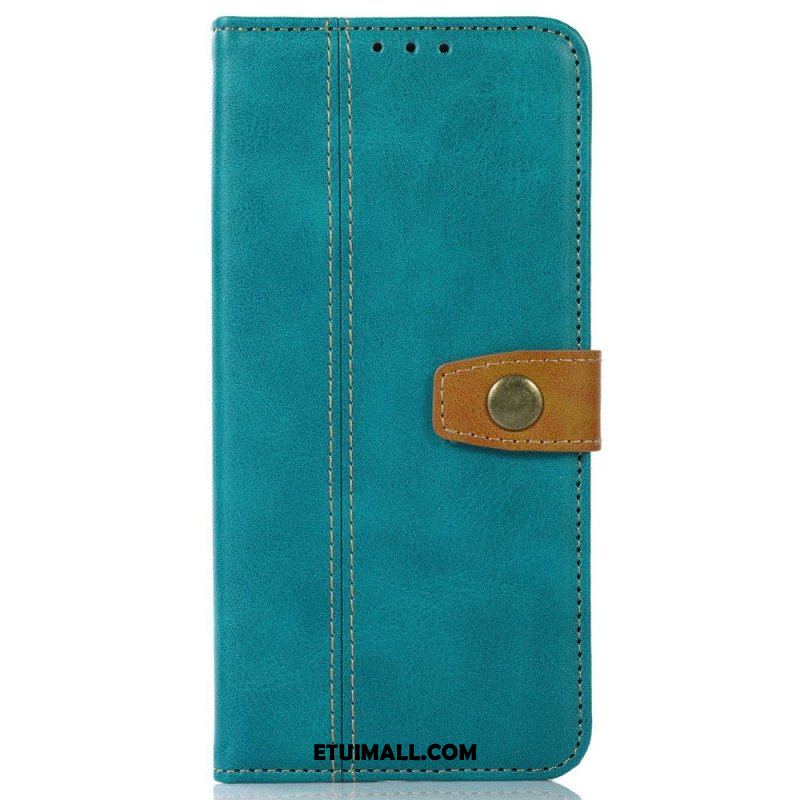 Etui Folio do Moto G73 5G Taśma Tapicerska