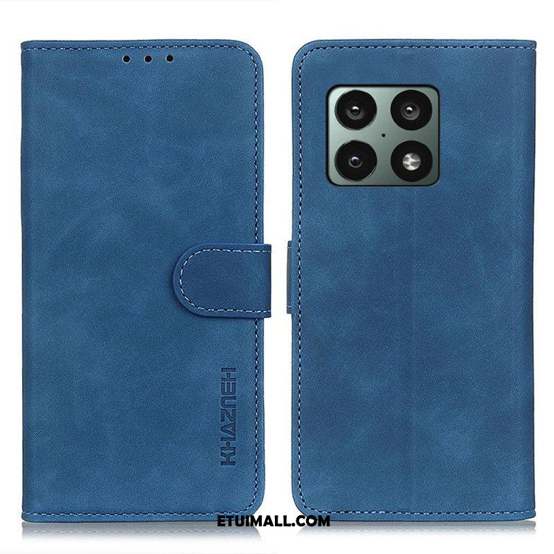 Etui Folio do OnePlus 10 Pro 5G Matowy Efekt Skóry Vintage Khazneh