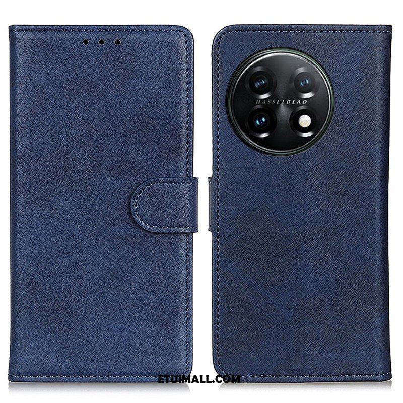 Etui Folio do OnePlus 11 5G Efekt Matowej Skóry W Stylu Retro