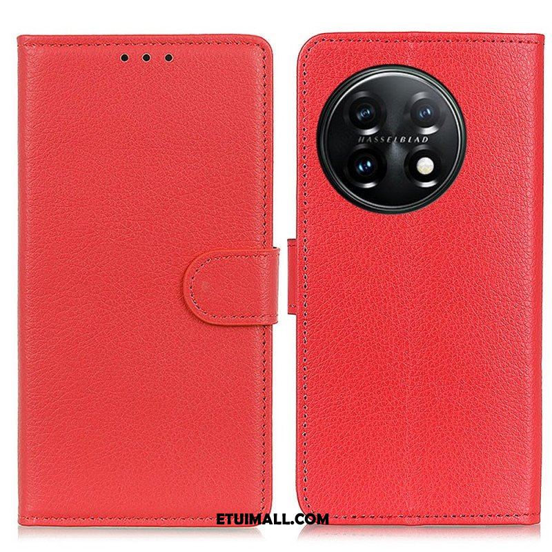 Etui Folio do OnePlus 11 5G Tekstura Liczi