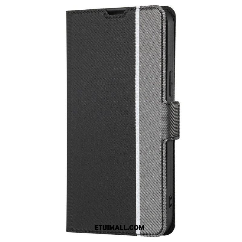 Etui Folio do OnePlus Nord 2T 5G Dwukolorowy Skórzany Styl