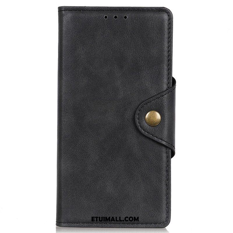 Etui Folio do OnePlus Nord 2T 5G Guzik Ze Sztucznej Skóry