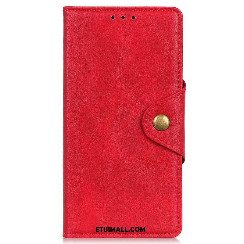 Etui Folio do OnePlus Nord 2T 5G Guzik Ze Sztucznej Skóry