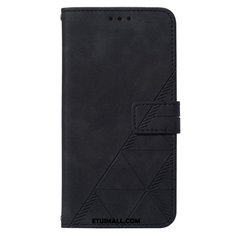 Etui Folio do OnePlus Nord 2T 5G Trójkąty Ze Smyczą