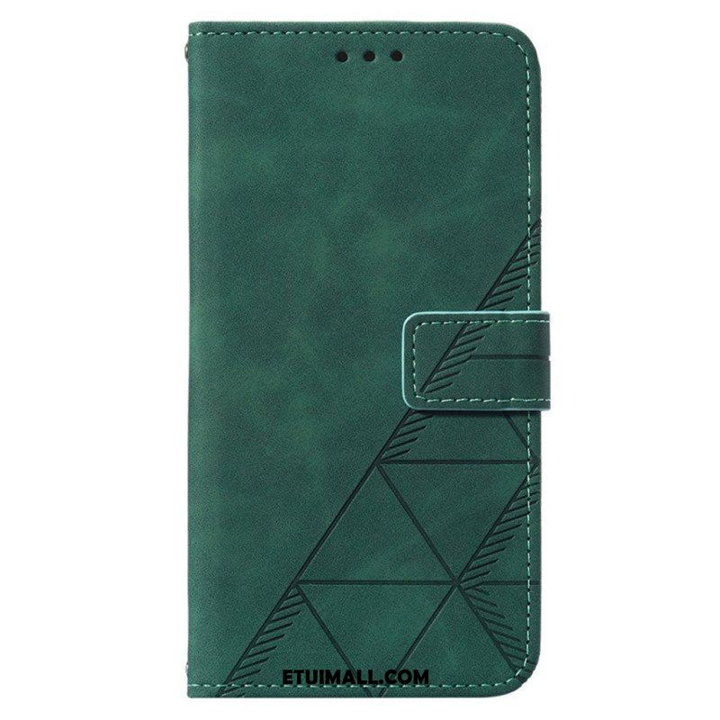 Etui Folio do OnePlus Nord 2T 5G Trójkąty Ze Smyczą