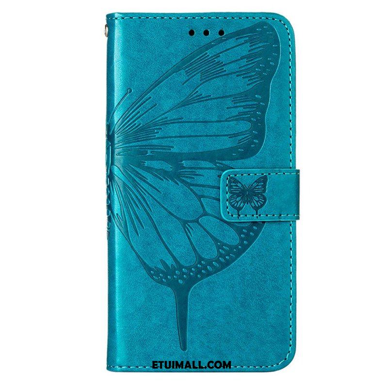 Etui Folio do OnePlus Nord CE 3 Lite 5G Motyl Ze Smyczą