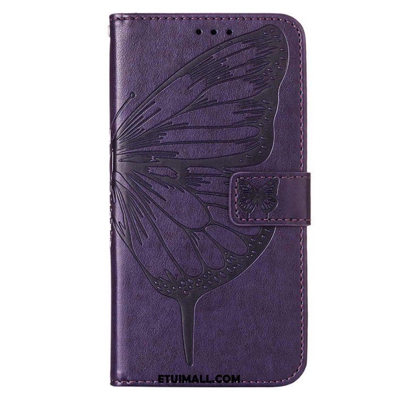 Etui Folio do OnePlus Nord CE 3 Lite 5G Motyl Ze Smyczą