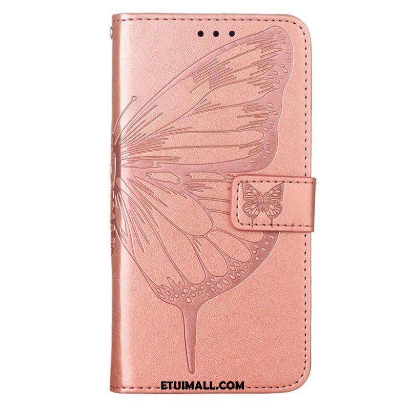 Etui Folio do OnePlus Nord CE 3 Lite 5G Motyl Ze Smyczą