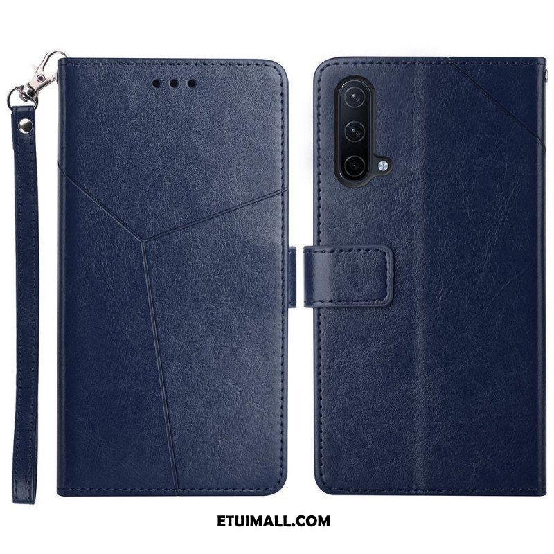 Etui Folio do OnePlus Nord CE 5G Stylowa Skórzana Konstrukcja Geo Y