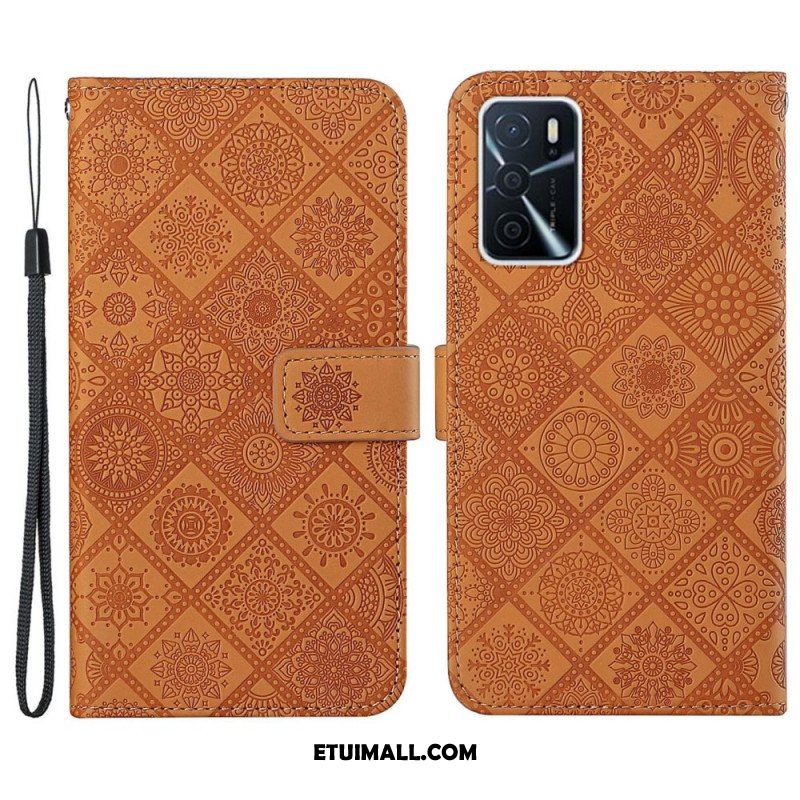 Etui Folio do Oppo A16 / A16s Wzór Gobelinu