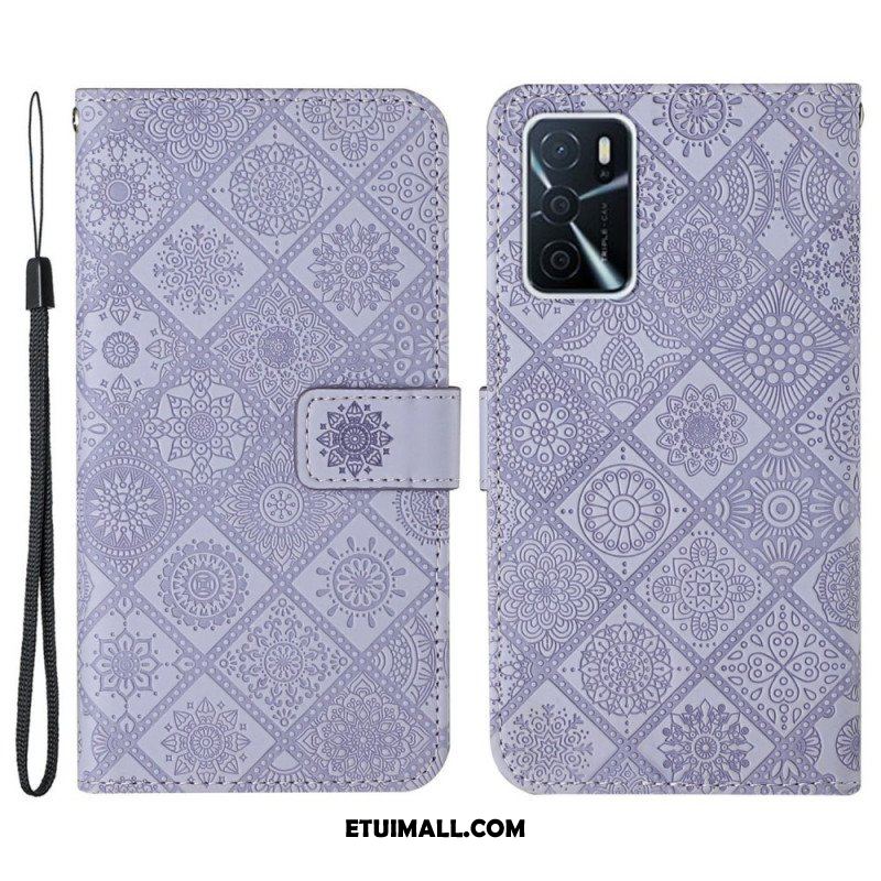 Etui Folio do Oppo A16 / A16s Wzór Gobelinu