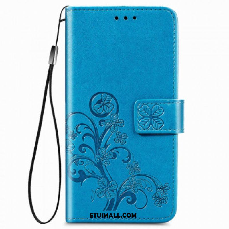 Etui Folio do Oppo A54 5G / A74 5G Czterolistna Koniczyna