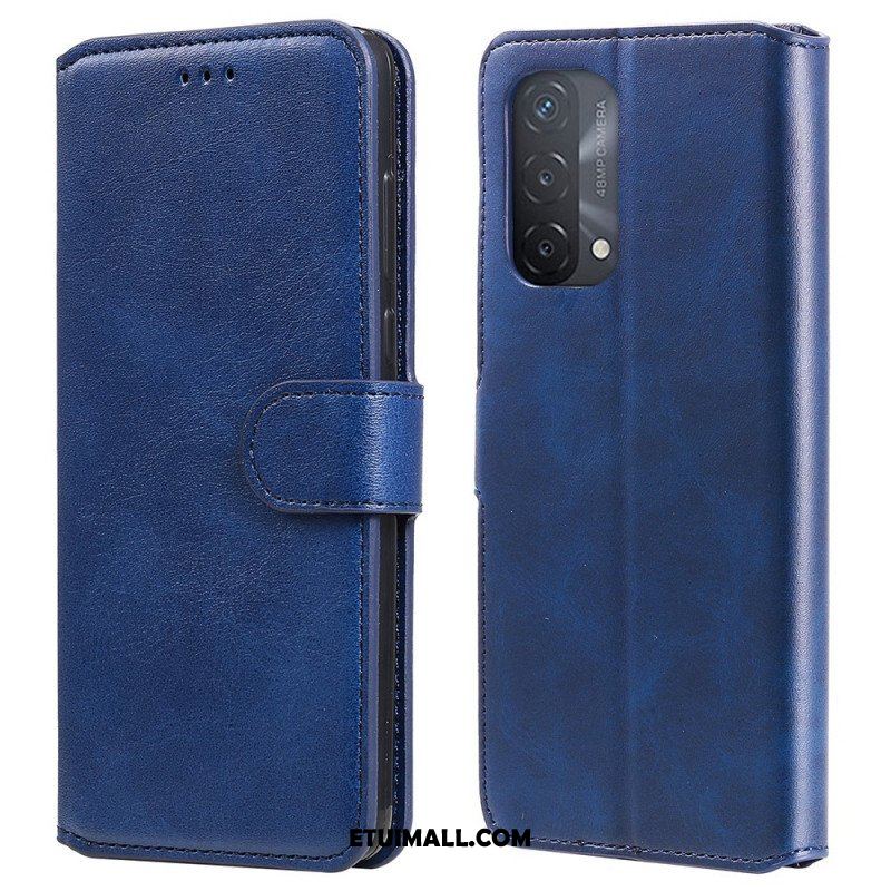 Etui Folio do Oppo A54 5G / A74 5G Efekt Skóry