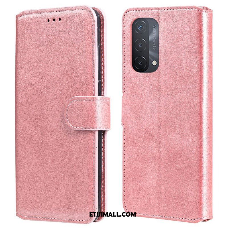 Etui Folio do Oppo A54 5G / A74 5G Efekt Skóry