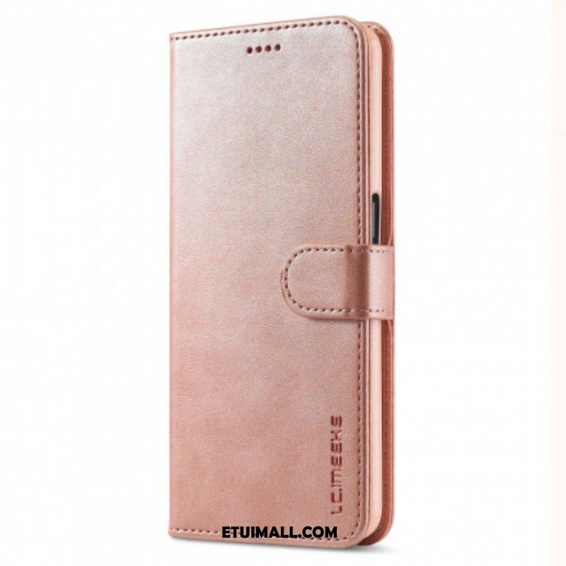 Etui Folio do Oppo A54 5G / A74 5G Lc.imeeke Efekt Skóry