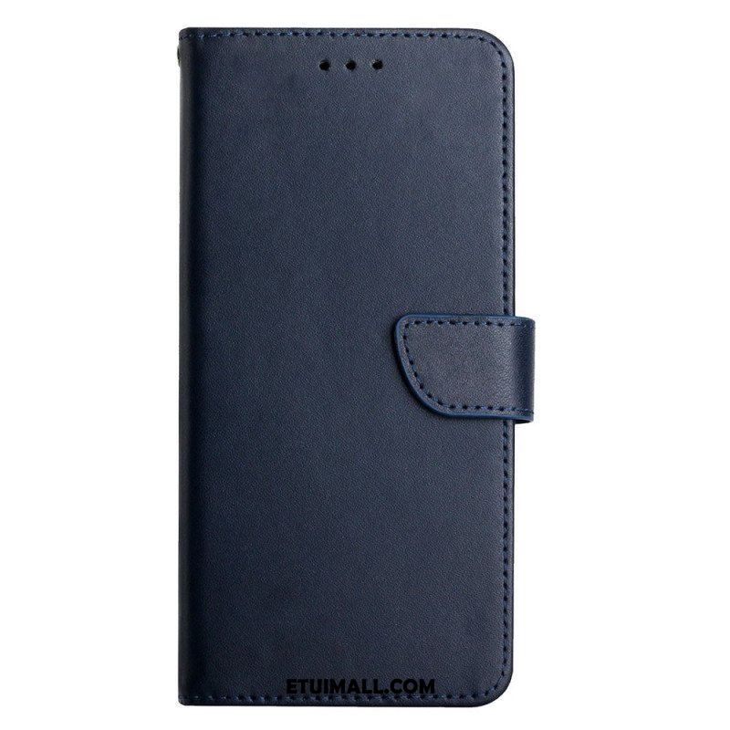 Etui Folio do Oppo A54 5G / A74 5G Prawdziwa Skóra Nappa