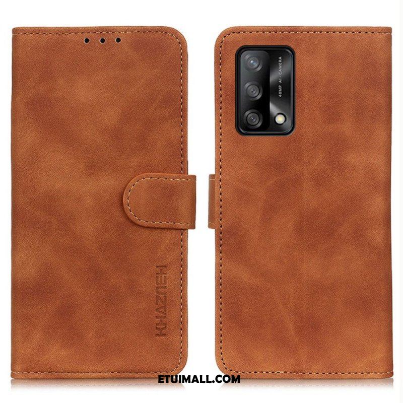 Etui Folio do Oppo A74 4G Khazneh Efekt Skóry W Stylu Vintage